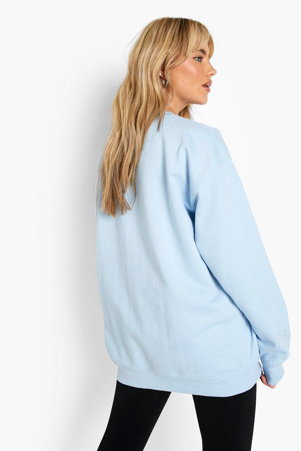 Pale blue deals sweatshirt womens